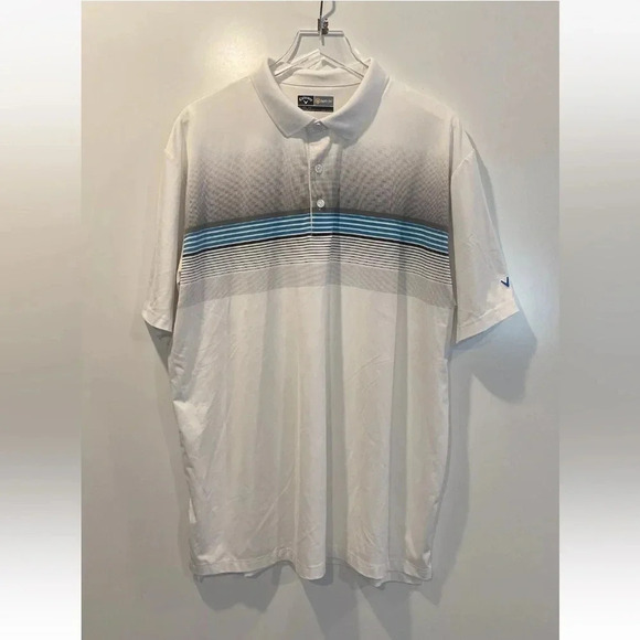 Callaway Opti-Dri Striped Polo Golf Shirt Mens Size XL (781)‎ - Picture 1 of 6